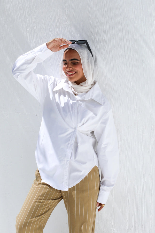 Twist White Shirt